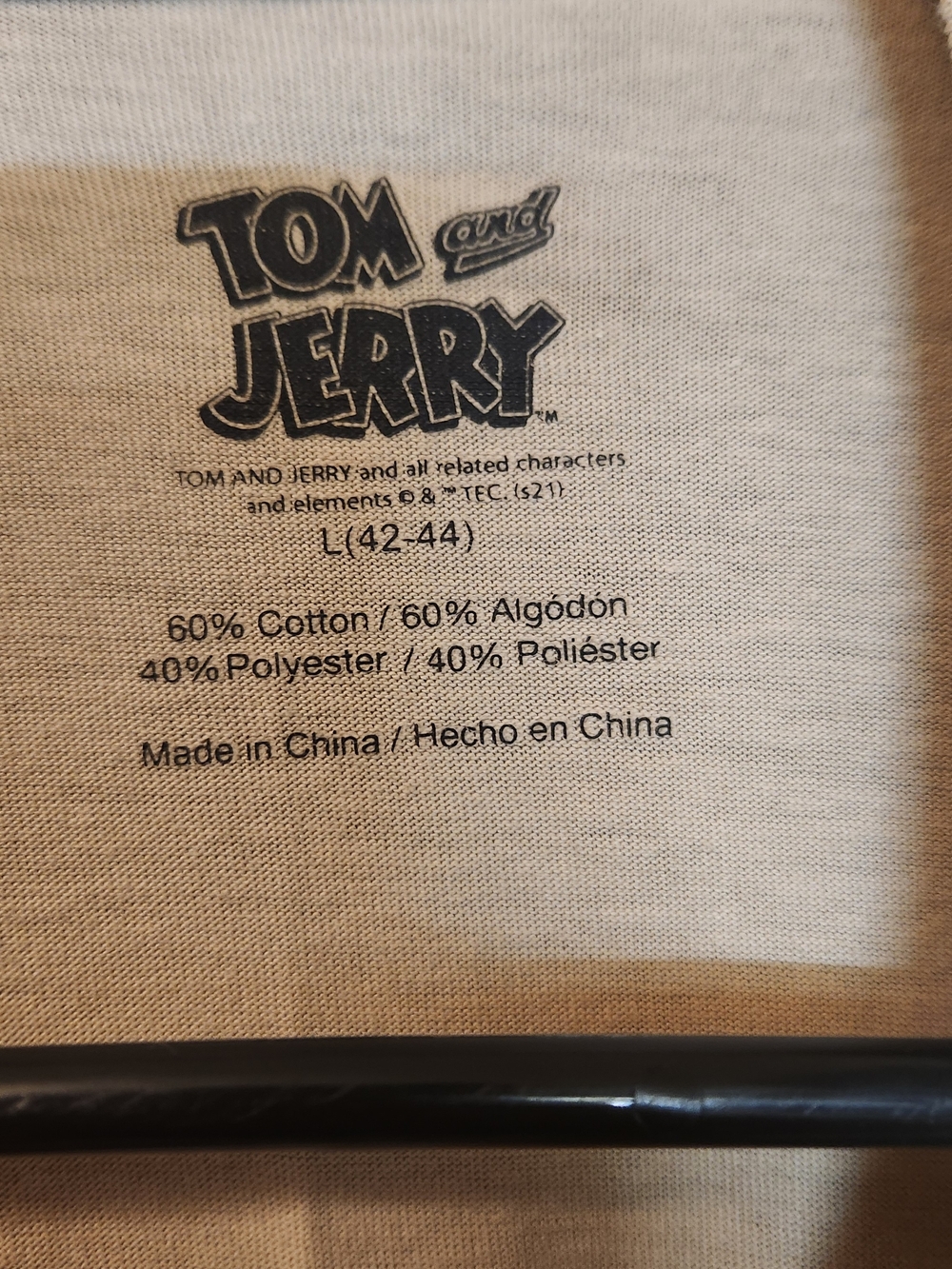 Warner Bros. Tom and Jerry Long Sleeve Shirt - Cream and Black